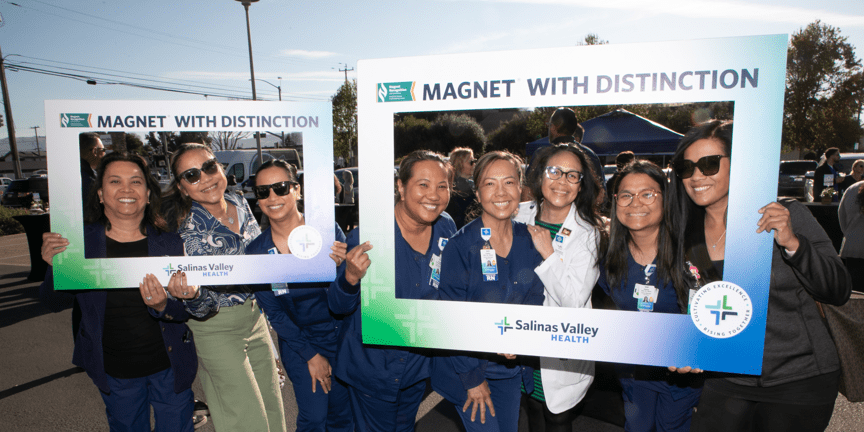 Staff celebrating Magnet with Distinction award